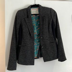 Dark grey blazer from Anthropologie.